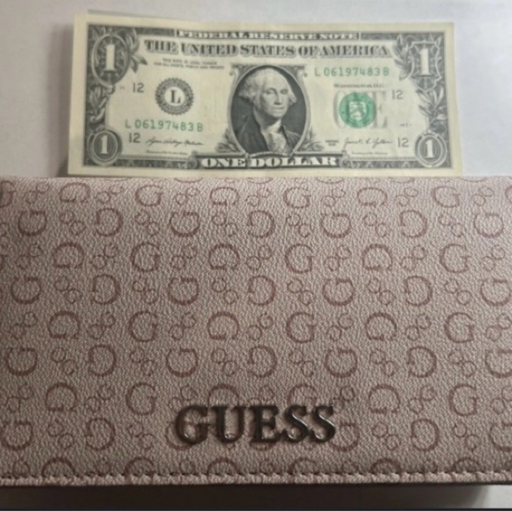 Guess Taupe Logo Wallet